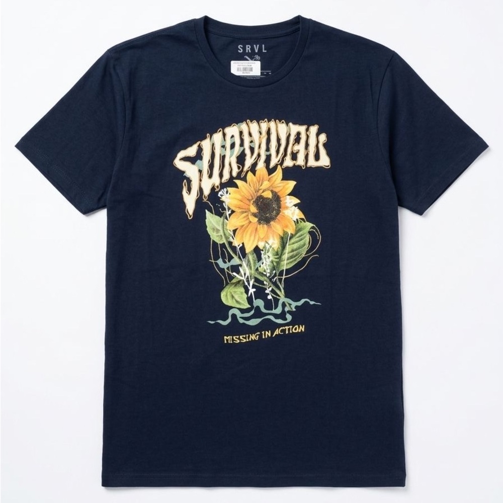 SRVL Navy Sunflower Graphic Short-Sleeve Tee XL